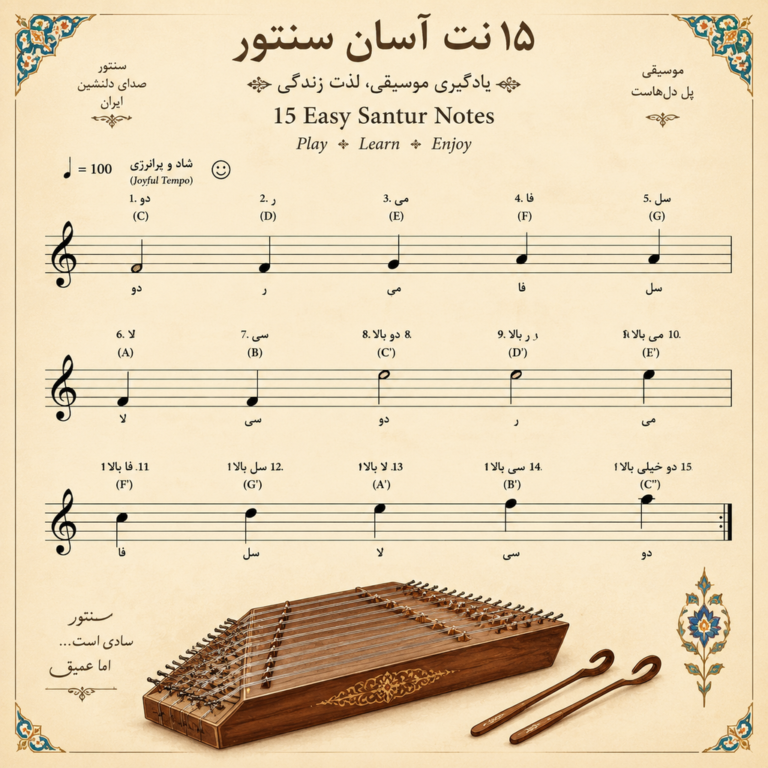 ۱۵ نت سنتور آسان و شاد